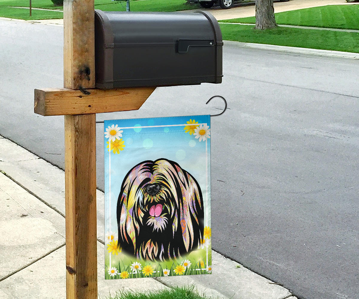 Lhasa Apso Design Spring Garden And House Flags - 2023 Collection by Cindy Sang