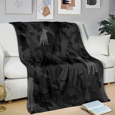 Staffordshire Terrier (Staffie) Grey Camouflage Design Premium Blanket