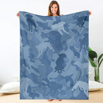 Vizsla Blue Camouflage Design Premium Blanket