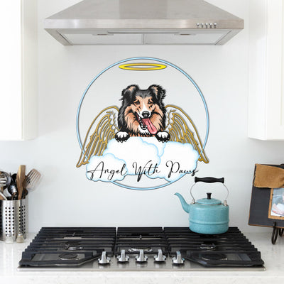 Shetland Sheepdog (Sheltie) Design My Guardian Angel Metal Sign for Indoor or Outdoor Use