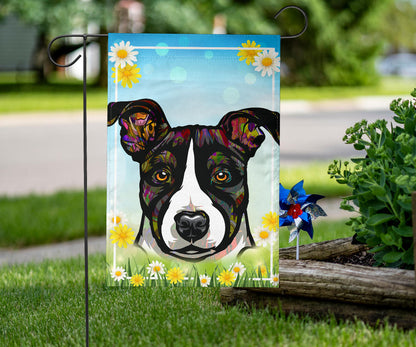 Pit Bull Design #4 Spring Garden And House Flags - 2023 Collection by Cindy Sang