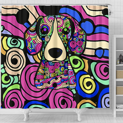 Beagle Design Shower Curtains - Art By Cindy Sang