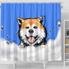 Akita Design Shower Curtains with Blue Back - 2022 Collection