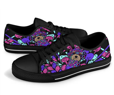 Maltese Design Canvas Low Tops Shoes - Art By Cindy Sang - JillnJacks Exclusive