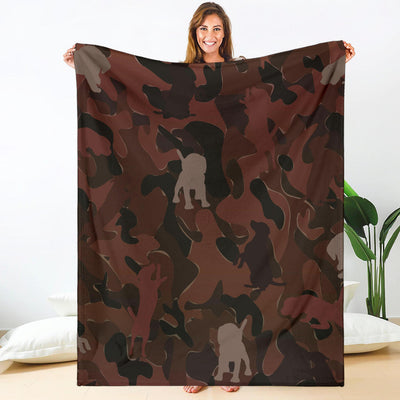 Beagle Maroon Camouflage Design Premium Blanket