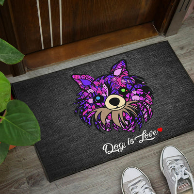 Long Haired Chihuahua Design Premium Handcrafted Door Mats - Art By Cindy Sang - JillnJacks Exclusive