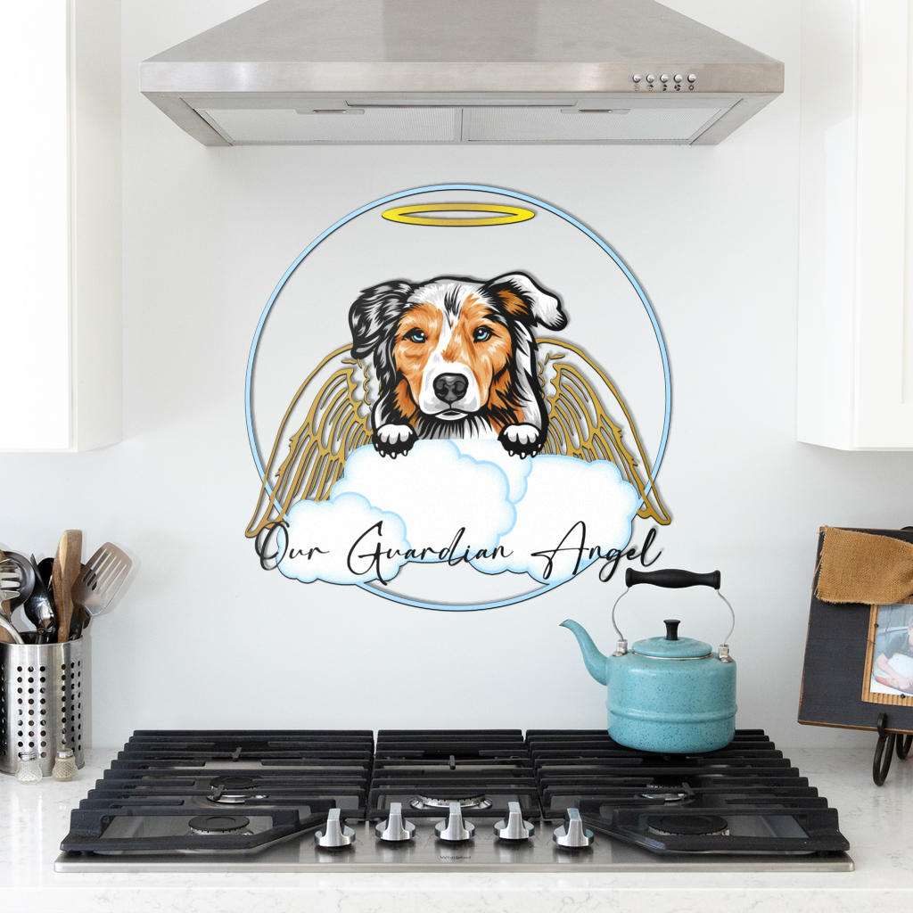 Australian Shepherd Design #2 My Guardian Angel Metal Sign for Indoor or Outdoor Use