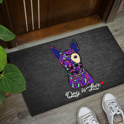 Bull Terrier Design Premium Handcrafted Door Mats - Art By Cindy Sang - JillnJacks Exclusive