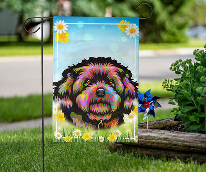 Maltipoo Design Spring Garden And House Flags - 2023 Collection by Cindy Sang