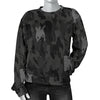 Jack Russell Terrier Grey Camouflage Design Sweater For Women - JillnJacks Exclusive
