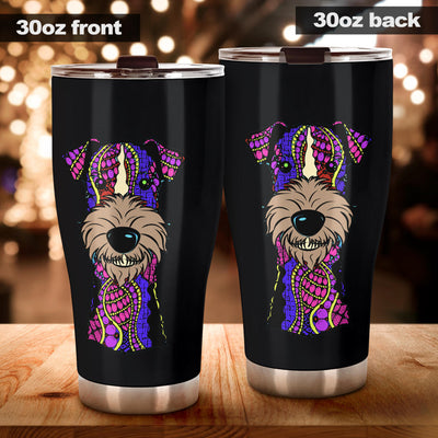 Schnauzer Design Double-Walled Vacuum Insulated Tumblers - Art By Cindy Sang - JillnJacks Exclusive