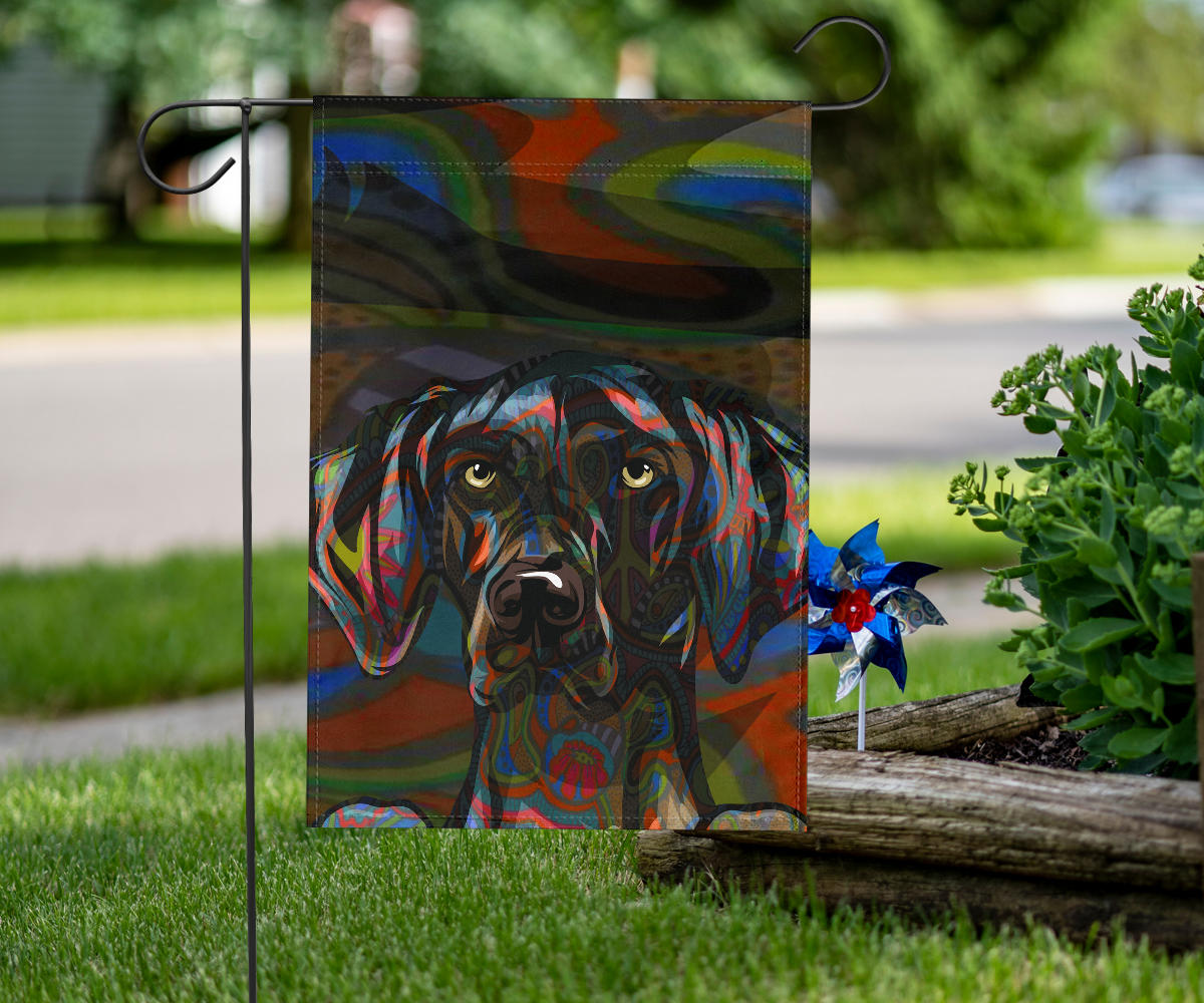 German Shorthaired Pointer Design Garden and House Flags - Art by Cindy Sang - 2023 Collection