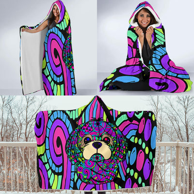 Shih Tzu Design Hooded Blankets - Art by Cindy Sang - JillnJacks Exclusive