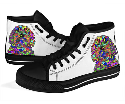 Labradoodle Design Canvas High Tops Shoes - Art By Cindy Sang - JillnJacks Exclusive