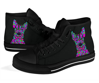 Scottish Terrier Design Canvas High Tops Shoes - Art By Cindy Sang - JillnJacks Exclusive