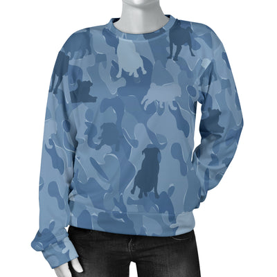 Pug Blue Camouflage Design Sweater For Women - JillnJacks Exclusive