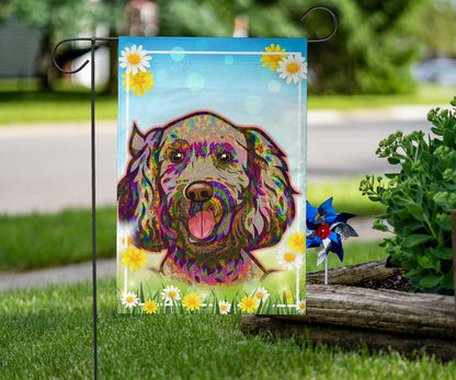 Labradoodle Design #2 Spring Garden And House Flags - 2023 Collection by Cindy Sang