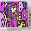 Shiba Inu Design Shower Curtains (Design #2) - Art By Cindy Sang
