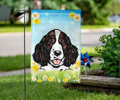 English Springer Spaniel Design Spring and Summer Garden And House Flags - 2022 Collection