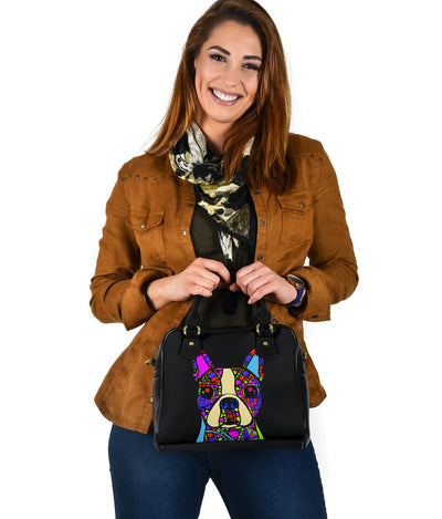 Boston Terrier Shoulder Handbag - Art by Cindy Sang - JillnJacks Exclusive