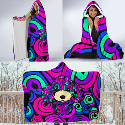 Poodle Design Hooded Blankets - Art by Cindy Sang - JillnJacks Exclusive