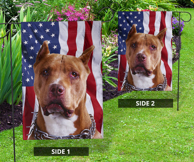 Pit Bull Dog Design Garden & House Flags - JillnJacks Exclusive
