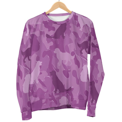 Golden Retriever Pink Camouflage Design Sweater For Women - JillnJacks Exclusive