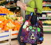 German Shepherd Design 3 Pack Grocery Bags With Holiday / Christmas Print #3 - Art by Cindy Sang