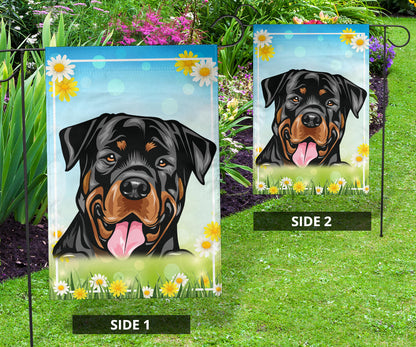 Rottweiler Design Spring and Summer Garden And House Flags - 2022 Collection