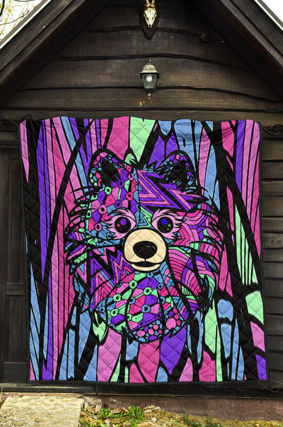 Pomeranian Design Handcrafted Quilts - Art By Cindy Sang - JillnJacks Exclusive