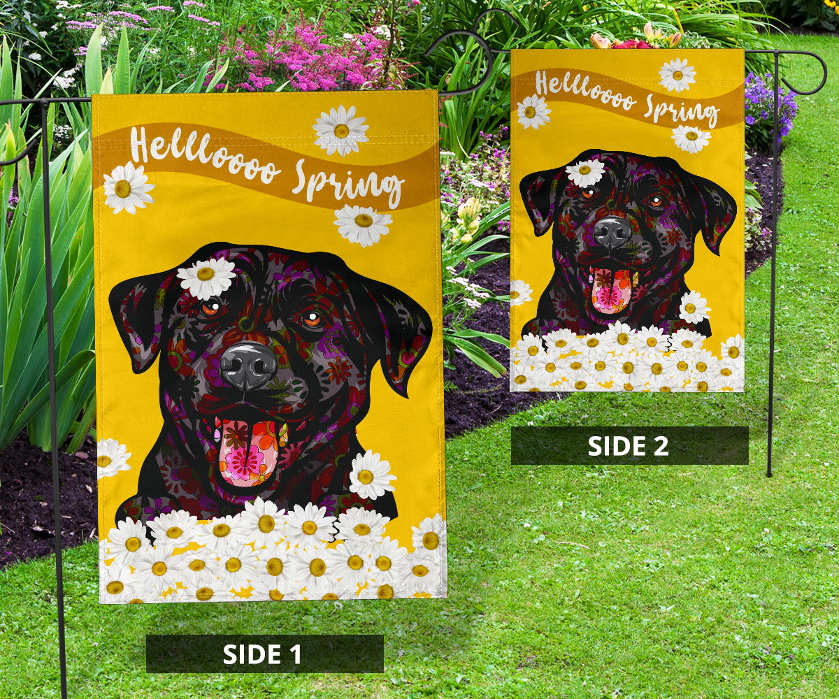 Labrador Design #3 Hello Spring Garden and House Flags - 2023 Cindy Sang Collection