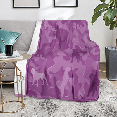 Rottweiler Pink Camouflage Design Premium Blanket