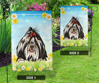 Shih Tzu Design Spring and Summer Garden And House Flags - 2022 Collection