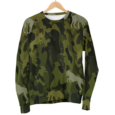 Dalmatian Green Camouflage Design Sweater For Women - JillnJacks Exclusive