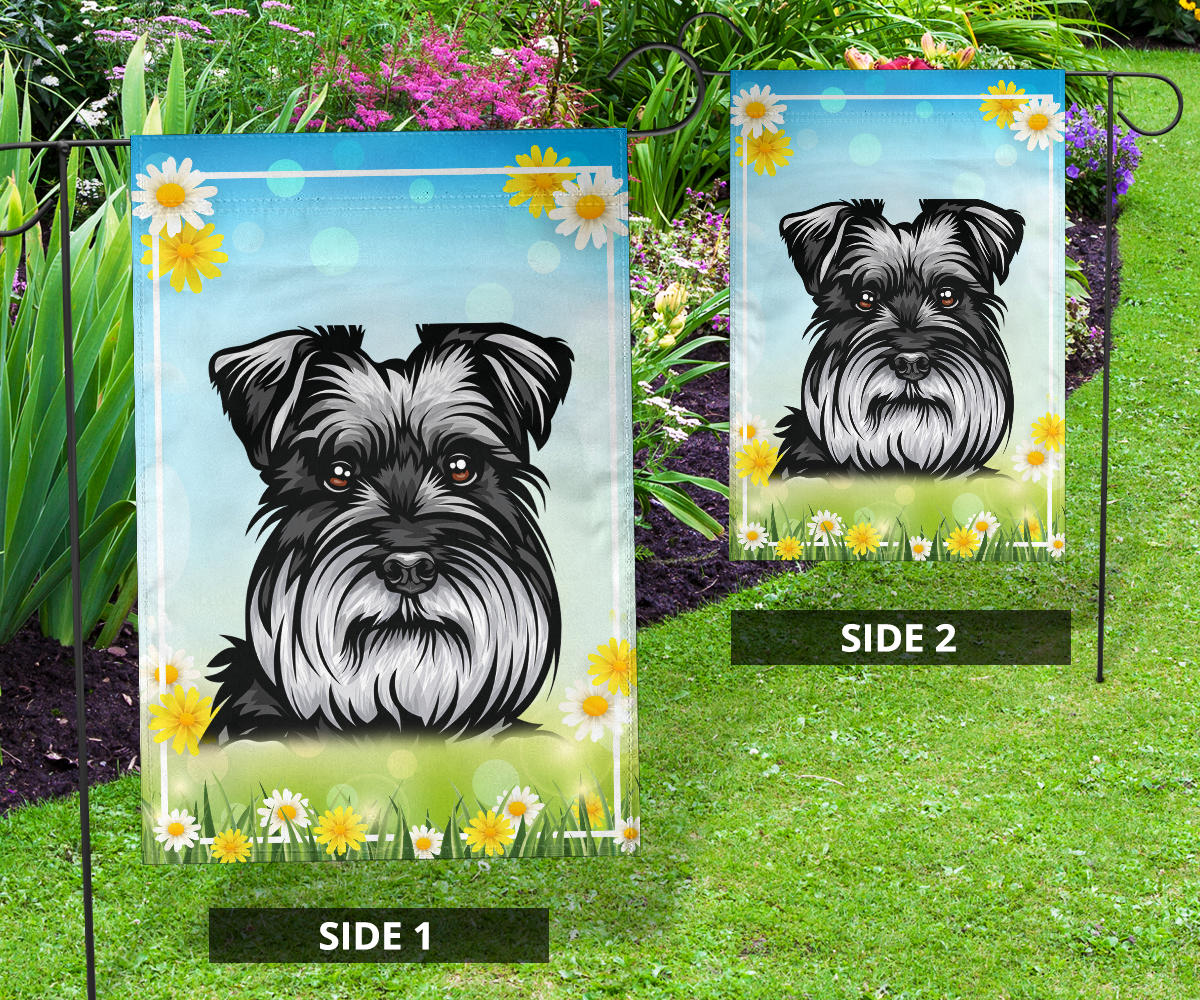 Schnauzer Design Spring and Summer Garden And House Flags - 2022 Collection