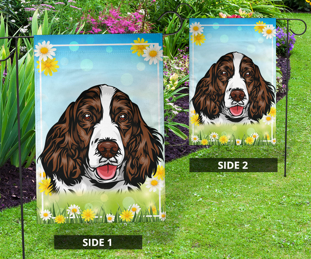 English Springer Spaniel Design #2 Spring and Summer Garden And House Flags - 2022 Collection