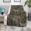 Husky Pale Green Camouflage Design Premium Blanket