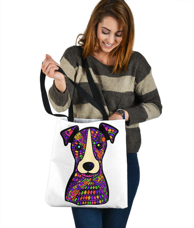 Jack Russell Terrier Design Tote Bags - Art By Cindy Sang - JillnJacks Exclusive