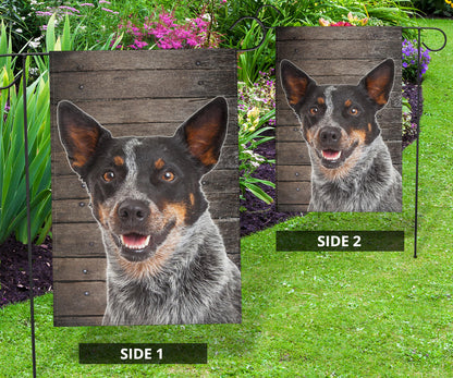 Australian Cattle Dog Design Garden & House Flags - JillnJacks Exclusive