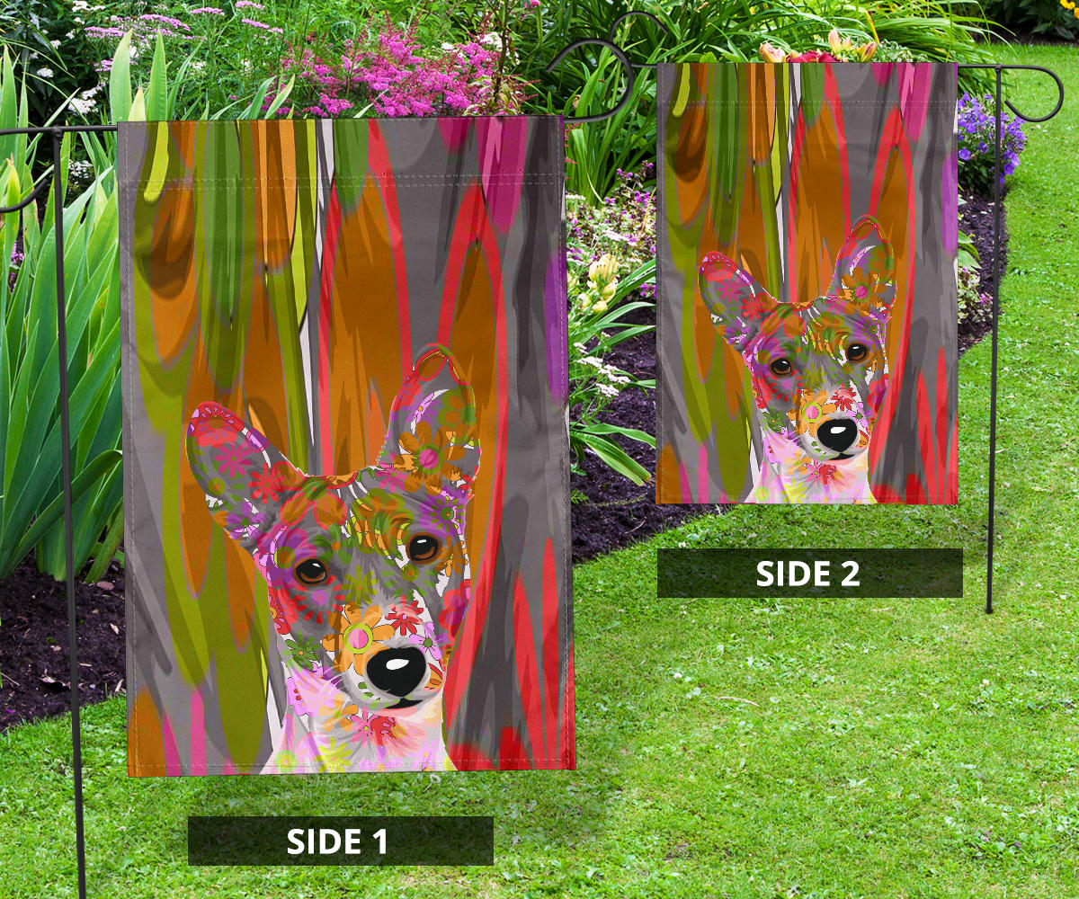 Basenji Design Garden and House Flags - Art by Cindy Sang - 2023 Collection