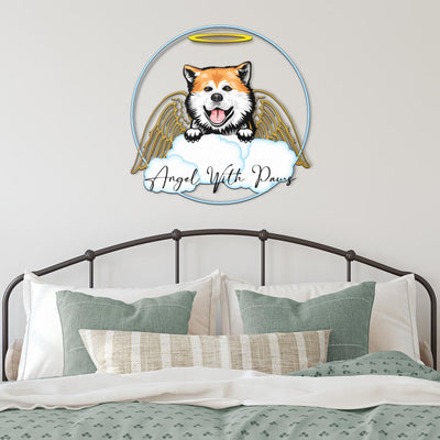 Akita Design My Guardian Angel Metal Sign for Indoor or Outdoor Use