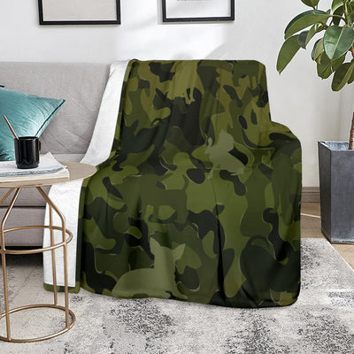 Chihuahua Green Camouflage Design Premium Blanket