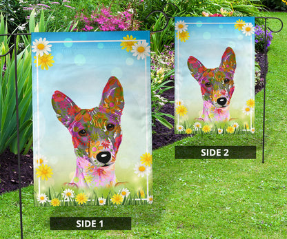 Basenji Design Spring Garden And House Flags - 2023 Collection by Cindy Sang