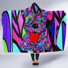 Pit Bull Design Hooded Blankets - Art by Cindy Sang - JillnJacks Exclusive