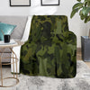 Border Collie Green Camouflage Design Premium Blanket