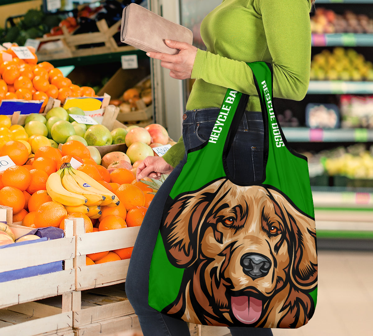 Golden Retriever Design #3 - 3 Pack Grocery Bags - 2022 Collection