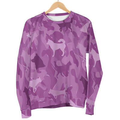 Husky Pink Camouflage Design Sweater For Women - JillnJacks Exclusive