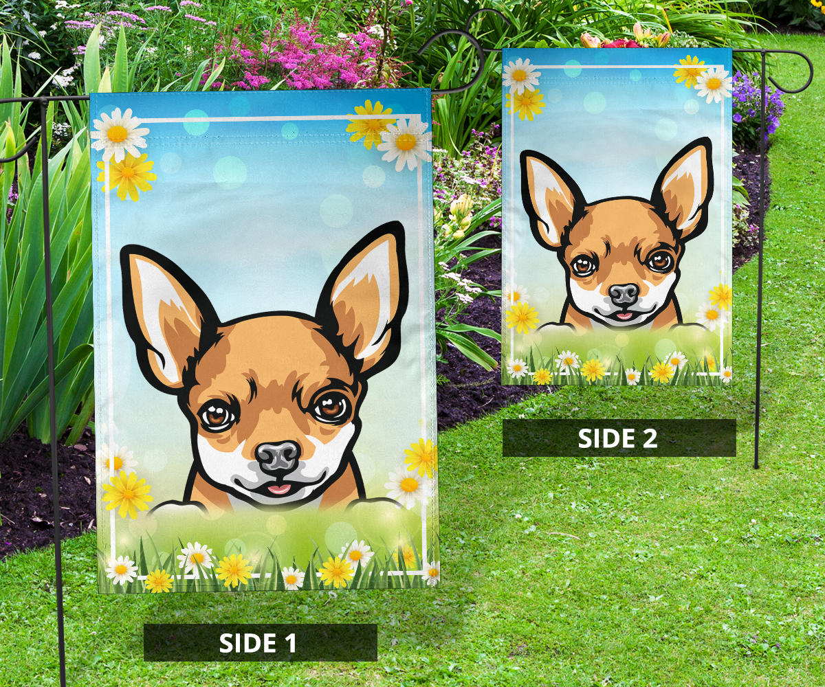 Chihuahua Design #2 Spring and Summer Garden And House Flags - 2022 Collection