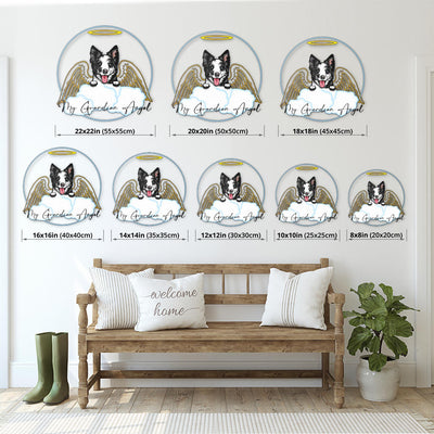 Border Collie Design My Guardian Angel Metal Sign for Indoor or Outdoor Use