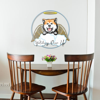 Akita Design My Guardian Angel Metal Sign for Indoor or Outdoor Use